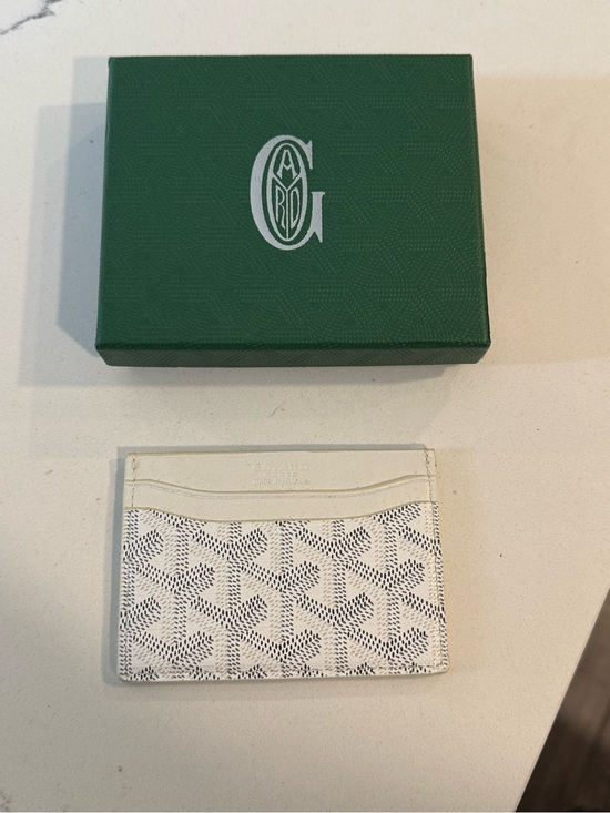 Goyard Handbags - Goyard White/Black Stamped Card Case Wallet - Women Bags